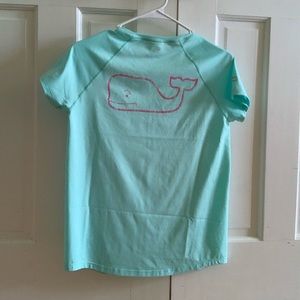 Teal Vineyard Vines sports performance shirt